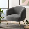 Artiss Armchair Lounge Chair Accent Chairs Arm Armchairs Sherpa Boucle Charcoal - Image 8