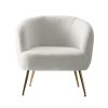 Artiss Armchair Lounge Chair Accent Chairs Armchairs Sherpa Boucle Sofa White - Image 3