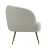 Artiss Armchair Lounge Chair Accent Chairs Armchairs Sherpa Boucle Sofa White - Image 4