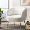 Artiss Armchair Lounge Chair Accent Chairs Armchairs Sherpa Boucle Sofa White - Image 8
