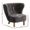 Artiss Armchair Lounge Accent Chair Armchairs Couch Chairs Sofa Bedroom Charcoal - Image 2