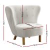 Artiss Armchair Lounge Accent Chair Armchairs Couch Chairs Sofa Bedroom White - Image 2