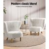 Artiss Armchair Lounge Accent Chair Armchairs Couch Chairs Sofa Bedroom White - Image 6