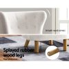 Artiss Armchair Lounge Accent Chair Armchairs Couch Chairs Sofa Bedroom White - Image 7