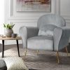 Artiss Armchair Lounge Chair Accent Armchairs Chairs Sofa Grey Velvet Cushion - Image 8