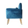 Artiss Armchair Lounge Chair Accent Chairs Armchairs Sofa Navy Velvet Cushion - Image 4