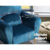 Artiss Armchair Lounge Chair Accent Chairs Armchairs Sofa Navy Velvet Cushion - Image 5