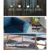 Artiss Armchair Lounge Chair Accent Chairs Armchairs Sofa Navy Velvet Cushion - Image 7