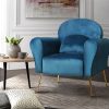 Artiss Armchair Lounge Chair Accent Chairs Armchairs Sofa Navy Velvet Cushion - Image 8
