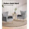 Artiss Armchair Grey Velvet Kate - Image 5