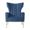 Artiss Armchair Navy Velvet Kate - Image 3