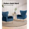 Artiss Armchair Navy Velvet Kate - Image 5