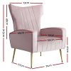 Artiss Armchair Pink Velvet Kate - Image 2