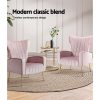 Artiss Armchair Pink Velvet Kate - Image 5