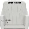 Artiss Rocking Chair Armchair Linen Fabric Beige Jonah - Image 5