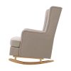 Artiss Rocking Chair Armchair Linen Fabric Beige Gaia - Image 4