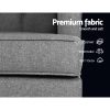 Artiss Rocking Chair Armchair Linen Fabric Grey Gaia - Image 7