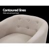 Artiss ADORA Armchair Tub Chair Single Accent Armchairs Sofa Lounge Fabric Beige - Image 5