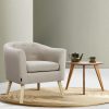 Artiss ADORA Armchair Tub Chair Single Accent Armchairs Sofa Lounge Fabric Beige - Image 7