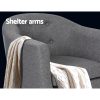 Artiss Armchair Tub Chair Grey Adora - Image 6