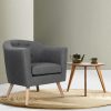 Artiss Armchair Tub Chair Grey Adora - Image 7