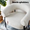 Artiss Armchair Accent Chair Curved Boucle White - Image 6