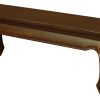 Dynasty Solid Mahogany Timber Opium Leg Bench 128 x 35(Mahogany) - Image 2