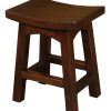 Tokyo Solid Mahogan Timber Footstool (Mahogany) - Image 2