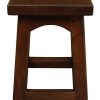 Tokyo Solid Mahogan Timber Footstool (Mahogany) - Image 3