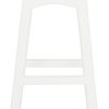 Tokyo Solid Mahogany Timber Barstool (White)
