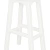 Tokyo Solid Mahogany Timber Barstool (White) - Image 2