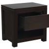 Amsterdam Solid Mahogany Timber 1 Drawer Bedside Table (Chocolate) - Image 2