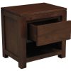 Amsterdam Solid Mahogany Timber 1 Drawer Bedside Table (Mahogany) - Image 2