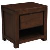 Amsterdam Solid Mahogany Timber 1 Drawer Bedside Table (Mahogany) - Image 3