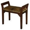Wilson Genuine Goat Hide Single Seater Stool/Bench (Mahogany) - Image 2