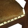 Wilson Genuine Goat Hide Single Seater Stool/Bench (Mahogany) - Image 4