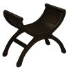 Maeve Solid Mahogany Single Seater Stool (Chocolate) - Image 3