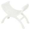 Maeve Solid Mahogany Single Seater Stool (White)