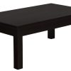 Amsterdam Solid Mahogany Timber Coffee Table (Chocolate) - Image 2