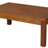 Amsterdam Solid Mahogany Timber Coffee Table (Light Pecan) - Image 2