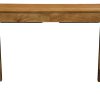 Amsterdam Solid Mahogany Timber 2 Drawer Desk (Light Pecan)