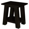 Tokyo Solid Mahogany Timber Lamp Table (Chocolate) - Image 2