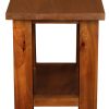 Tokyo Solid Mahogany Timber Lamp Table (Light Pecan) - Image 3