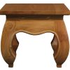 Dynasty Solid Mahogany Timber Lamp Table (Light Pecan)