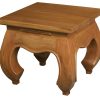 Dynasty Solid Mahogany Timber Lamp Table (Light Pecan) - Image 2