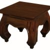Dynasty Solid Mahogany Timber Lamp Table (Mahogany) - Image 2