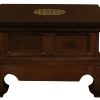 Dynasty Solid Mahogany Timber Lamp Table 60 x 60 cm (Mahogany) - Image 2