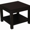 Amsterdam Solid Mahogany Timber Lamp Table 60 x 60 cm (Chocolate) - Image 2