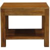 Amsterdam Solid Mahogany Timber Lamp Table 60 x 60 cm (Light Pecan)
