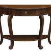 Emilie Cabriole Leg 1 Drawer Half Round Entry Table - Mahogany